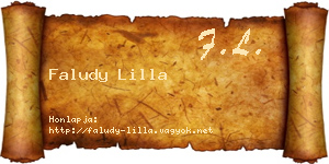 Faludy Lilla névjegykártya