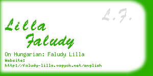 lilla faludy business card